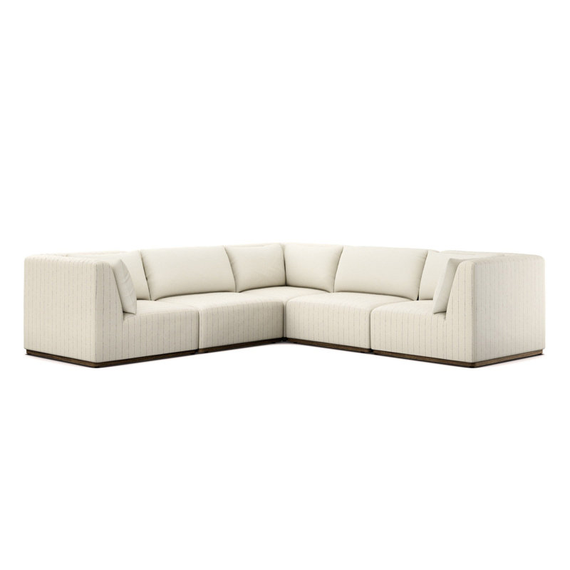 Canapé modulaire d'extérieur 5 pièces Korhonen