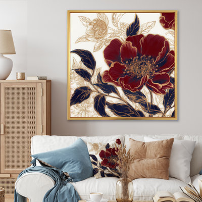 " Red Blue Carnation Flower I "