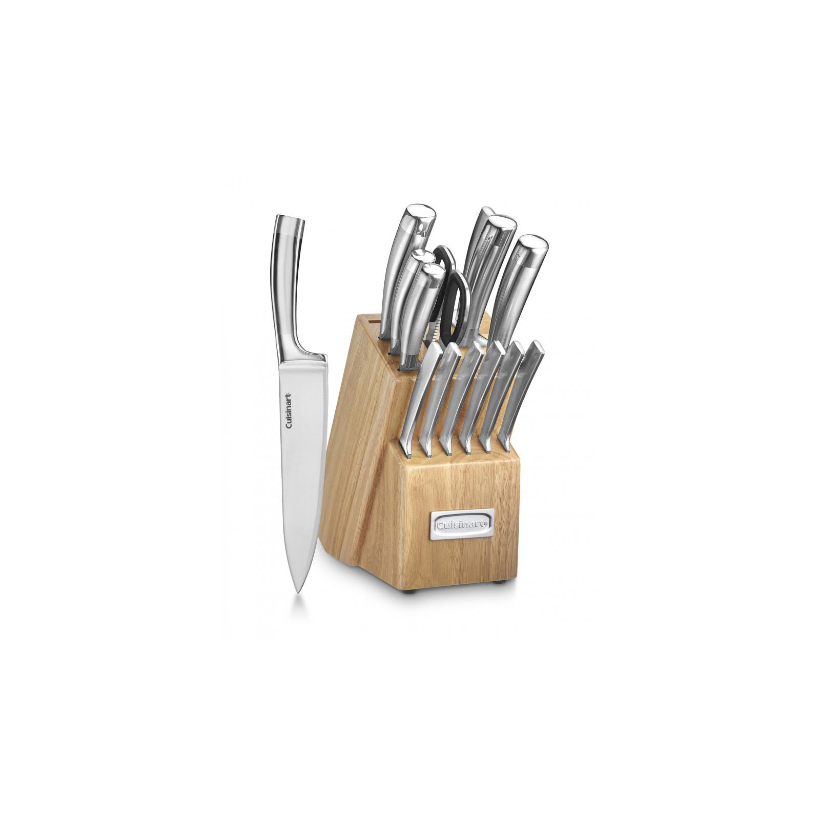 Cuisinart Professional Series 15 Piece Knife Block Set with Steel Blades for Precise Cutting, Lightweight, Durable & Dishwasher Safe