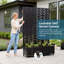 Forson Galvanized Metal Planter Box with Trellis and Wheels-259800249-236355868