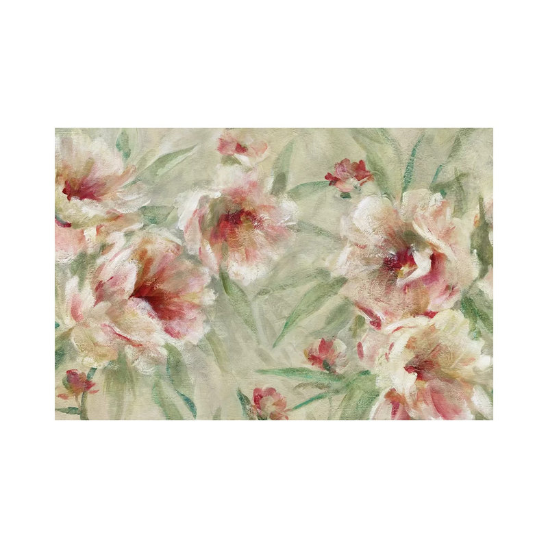 Peony Pleasure by Carol Robinson - Painting on Canvas, Wrapped Canvas, 20.32 cm H x 30.48 cm W