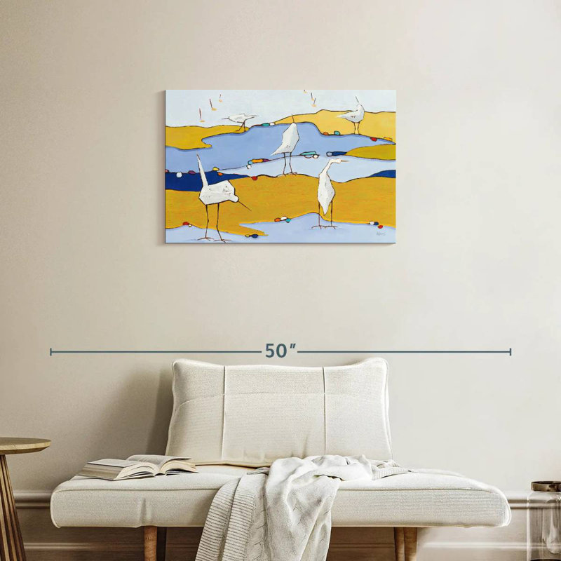 Marsh Egrets, 20" H x 30" W