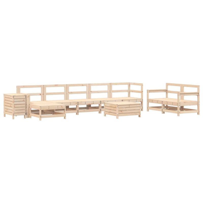 66cm Wide Straight Wood Patio Sofa