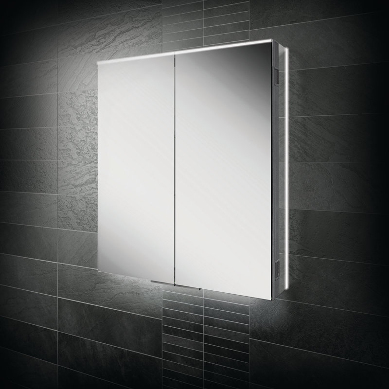 Ether W H Surface Frameless Medicine Cabinet Mirror 6 Adjustable, Vertical, 70cm H x 60cm W x 12.2cm D