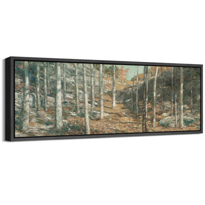 Automne, bois, forêt rustique, paysage, art moderne