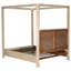 Flores Canopy Bed with Upholstered Headboard