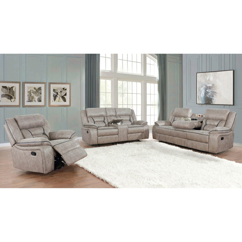 Causeuse coulissante avec console Taupe