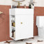 Meuble-lavabo compact moderne de 20 pouces avec tablettes de rangement latérales-70501496