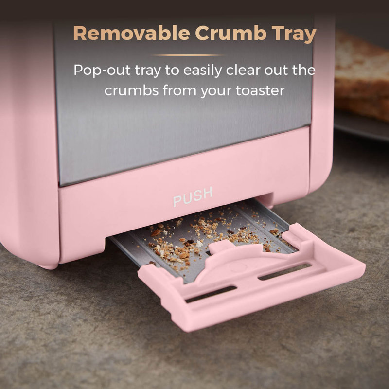 Tower T20036PNK Cavaletto 2-Slice Toaster with Defrost/Reheat