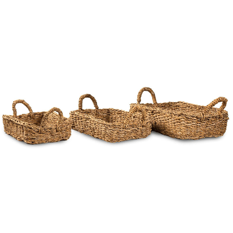 Panier de fruits tissé avec poignées Seagrass