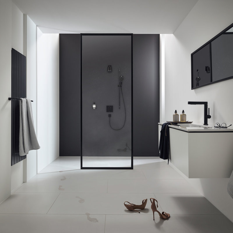 hansgrohe Pulsify S Showerhead 105 1-Jet, Matte Black, 1.75 GPM