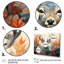 Cerf gracieux fauve géométrique II - impression-1079262126-1079262125