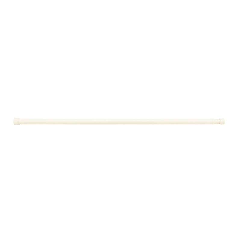 White Adjustable Steel Spring Tension Shower Rod, 24-38 Inches