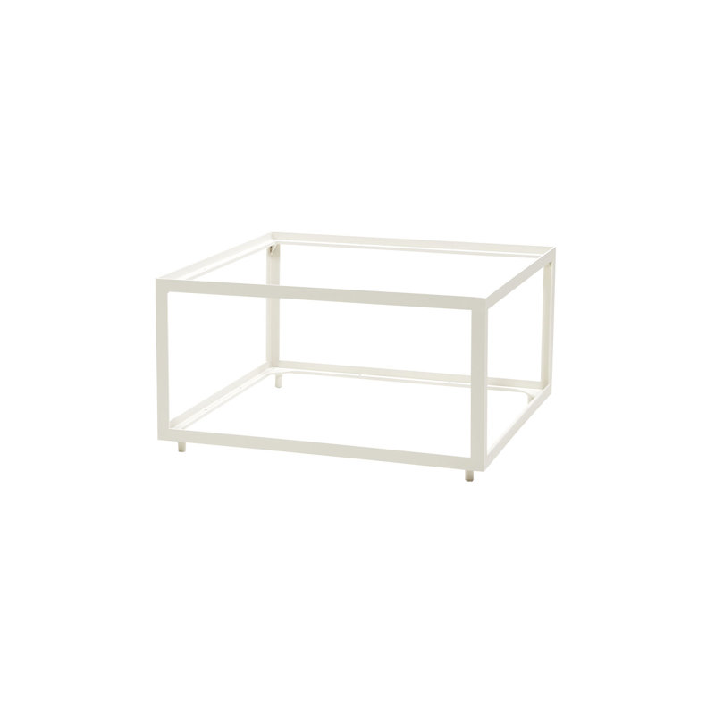 Level Outdoor Square Coffee Table, White, 31.1 W x 31.1" L x 16.6" H