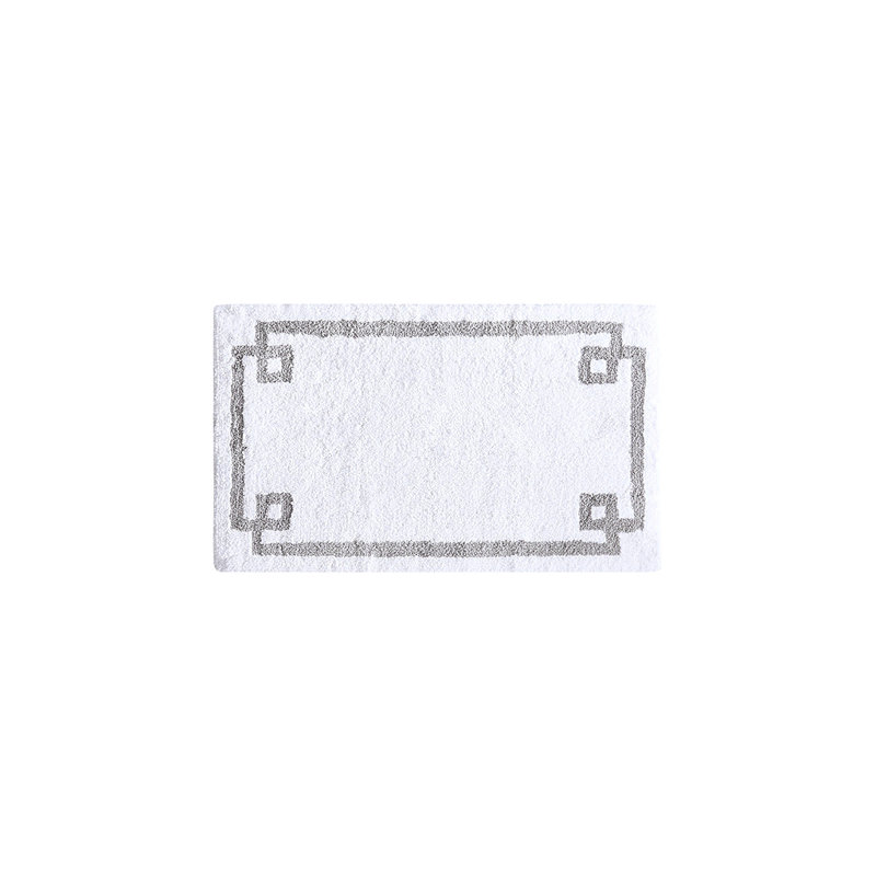 Makiba Cotton Tufted Bath Rug, White, 24"W x 72"L