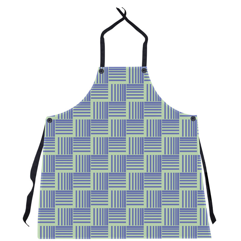 Jaya Bib Apron, Green/Blue