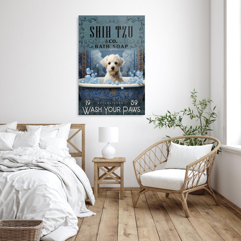 Impression sur toile Lasharee Shih Tzu, H 36 po x l 24 po x P 1,25 po