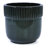 Handmade Ceramic Planter Set of 3, 15 Inch Diameter, Black Ribbed Pattern, for Succulents Indoor/Outdoor Use on Windowsill & Bookshelf, Breathable Clay-12243457