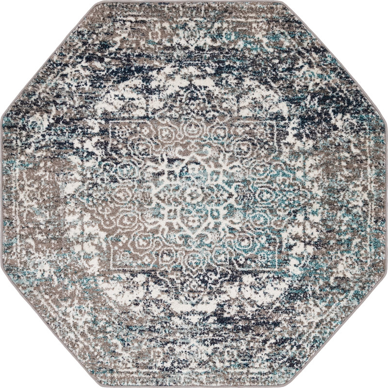Inesse Oriental Indoor Rug, Octagon 5'1" x 5'1"