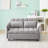 55" Two Seater Pull Out Sofa Bed, Adjustable Backrest With USB Ports, Two Side Pockets-1450168859