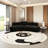 Black semi-circular curved corner sofa-106295175-106295176
