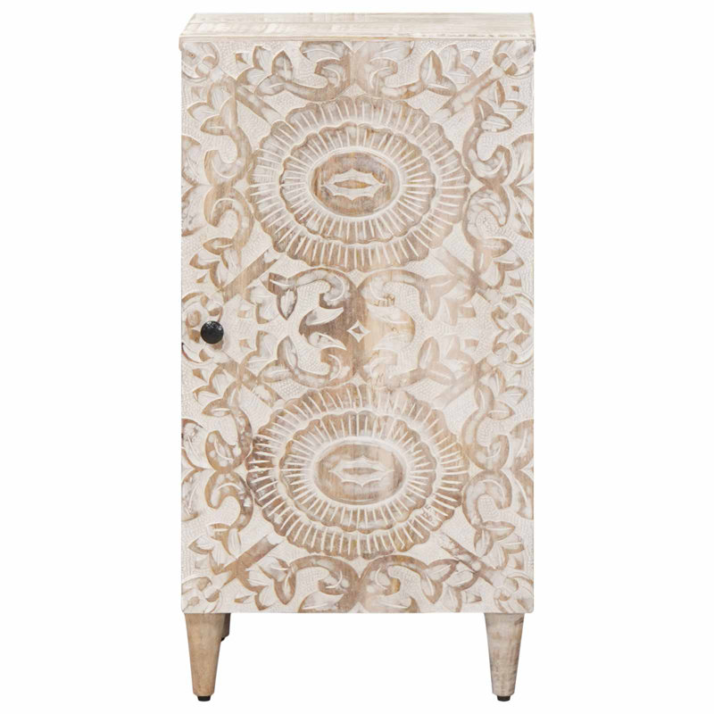 Solid Wood Rectangle Accent Cabinet