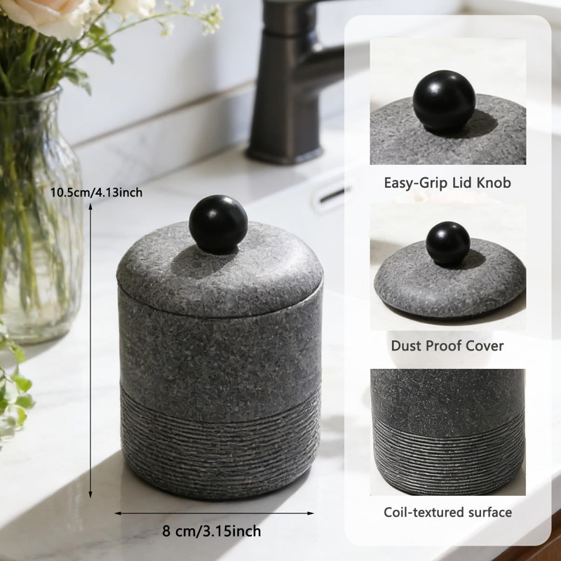 Support à couvercle Qtip durable (gris), Gris