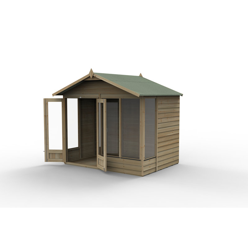 4LIFE Apex Summerhouse 8x6 - Double Door - 4 Window, Yes