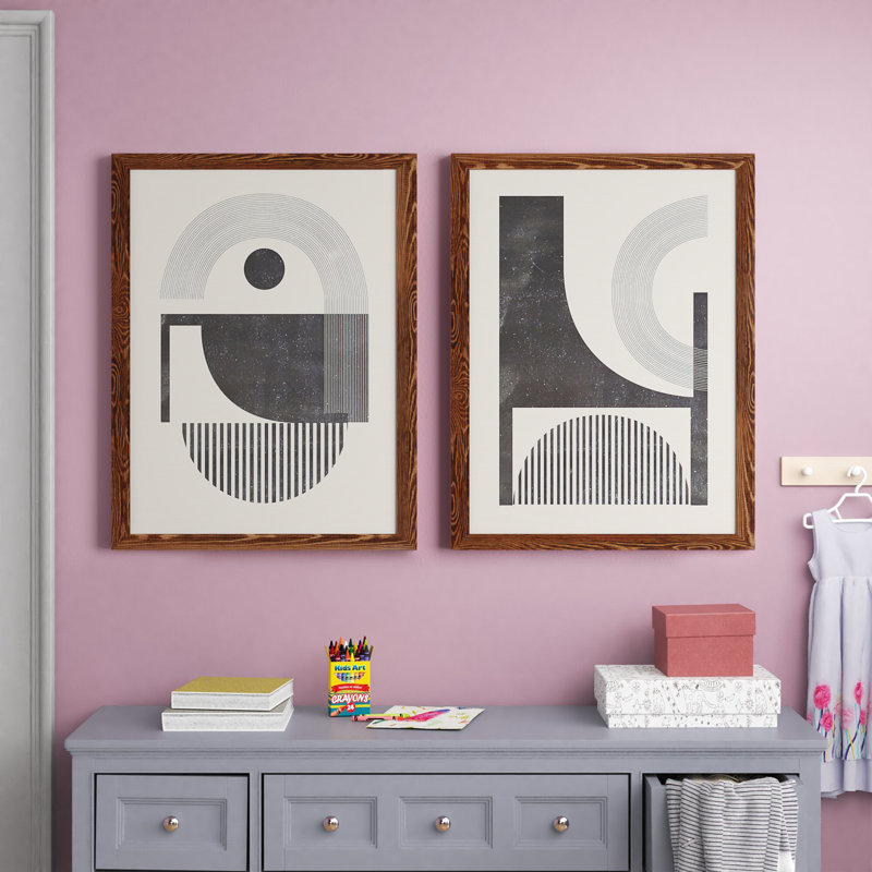 Inconnu Space I, toile encadrée de qualité supérieure - prête à être accrochée, Toile avec cadre gris