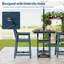 Table de bar d'extérieur 31 po x 31 po x 40 po en PEHD à hauteur de bar avec trou pour parasol