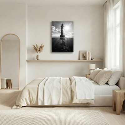 «Gallery Wrap», art mural sur toile pour le salon, la chambre à coucher, le bureau ou le vestibule - décoration murale décorative avec reflet de phare