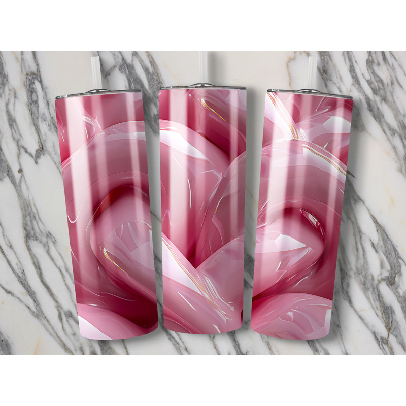 Choose Handmade Tumblers 591ml Vacuum Insulated Stainless Steel (18/8) Travel Tumbler with Straw