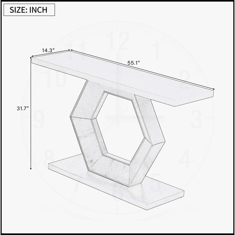 Table d'entrée sophistiquée avec structure de pieds innovante et finition de qualité supérieure pour diverses pièces, Marine