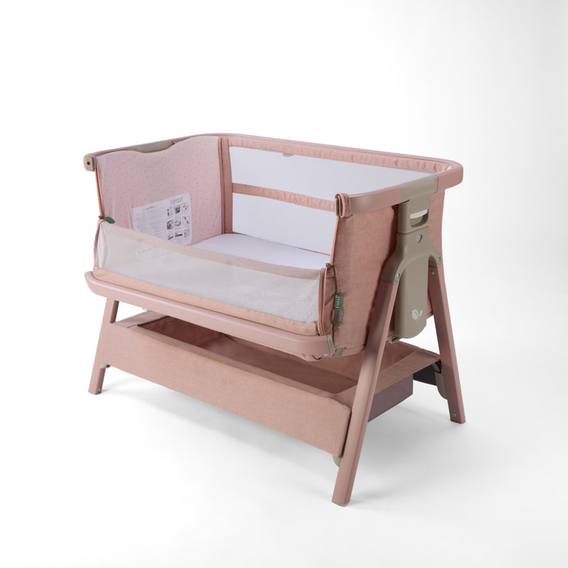 Cozee Zen Bedside Crib - Sand, Blush