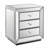 Three drawer cabinet with bead mirror finish