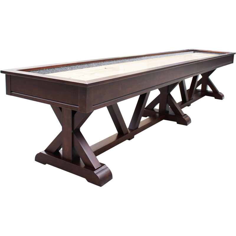 Brazos River Pro-Style Shuffleboard Table, 12', Weathered Gray, Buffet Top Not Included