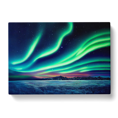 Eccentric Northern Lights - Wrapped Canvas Print