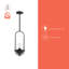 Luminaire suspendu cylindrique simple à 1 lumière Cyrus-66310604