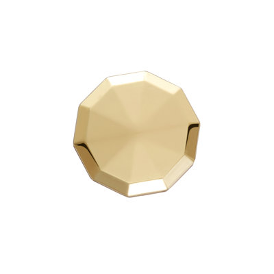 Utopia Alley Hanover Cabinet Ring Pull Knob - Decorative Cabinet Drop Pull Knobs For Cabinets And Drawers - Vintage Cabinet Hardware With Hand Finished Polished Gold - Metal Drawer Pull Knobs 1.2" (Set Of 5)
