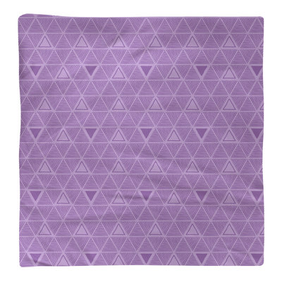 Serviette de table en coton à triangles dessinés à la main