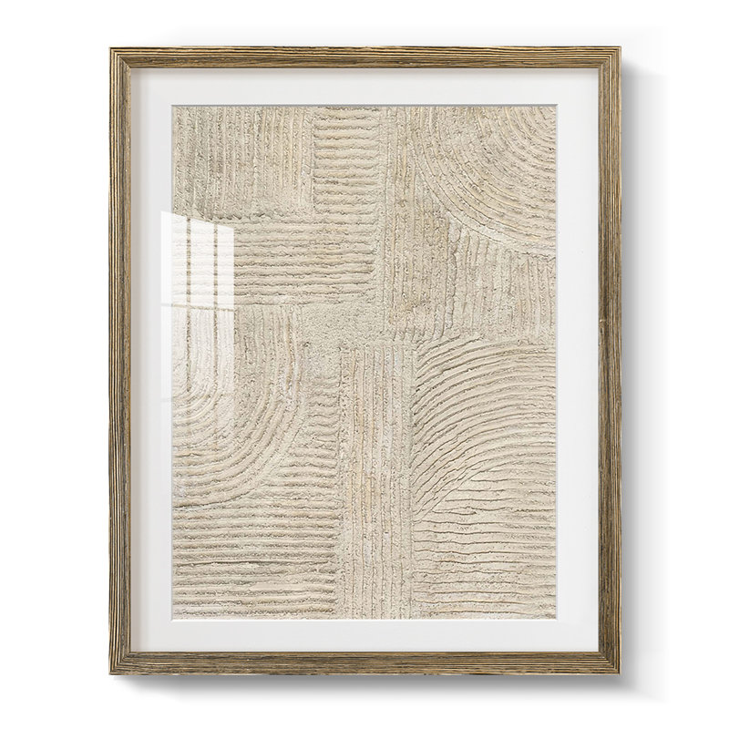 " Sandstone Pastures II ", White, Walnut Framed Paper