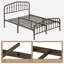 Metal Bed with Arched Headboard and Footboard-903604192-932308567