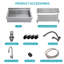 Grand évier utilitaire en acier inoxydable, évier commercial autoportant à simple cuve avec robinet coulissant pour salle de lavage, garage ou cuisine (P 21 po x l 36 po x H 35,5 po) | Idée cadeau