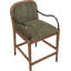 Tabouret de bar rembourré en tissu vert Hertford-109223556