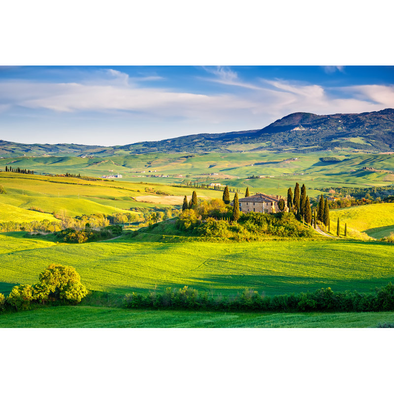 «Angelet Tuscany Landscape At Sunset» sur toile par Sborisov, H 8 po x l 12 po x P 1,25 po
