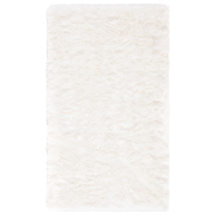 Solid Colour Faux Fur Area Rug