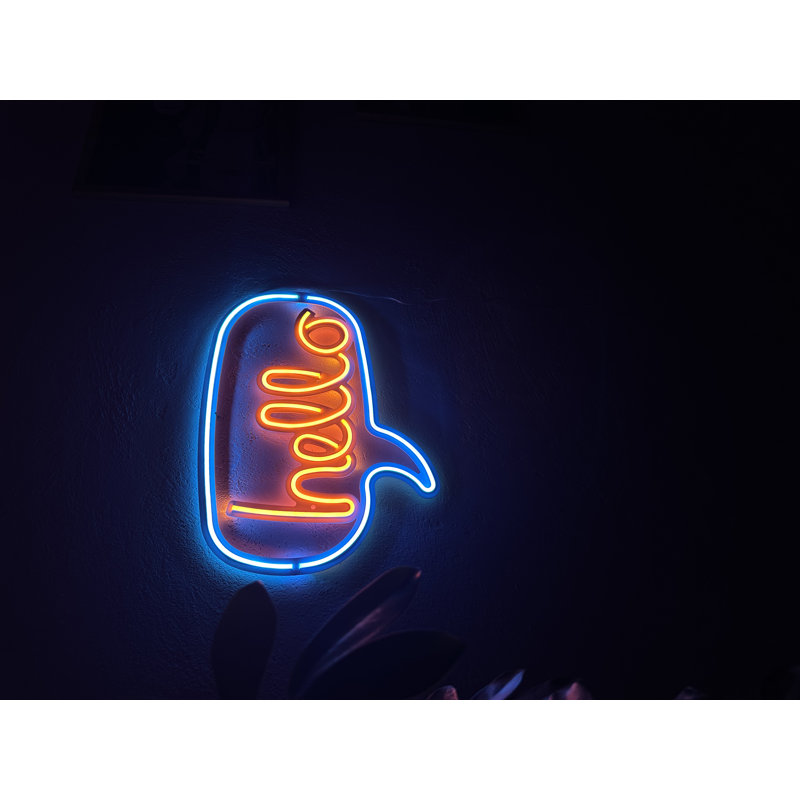 Enseigne en métal Hello