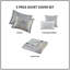 Ensemble de housse de couette en coton 5 pièces très grand gris