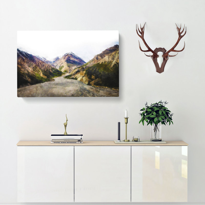 Path Through The Mountains - Wrapped Canvas, 35cm H x 50cm W x 3cm D