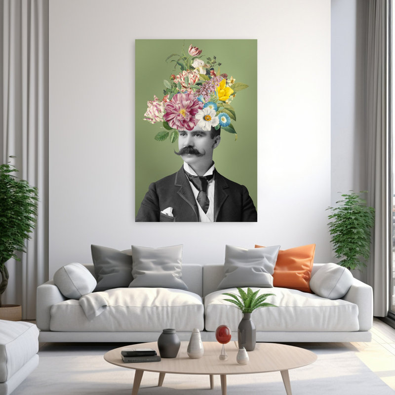 Art mural rétro, art contemporain contemporain rétro, H 60 po x l 40 po